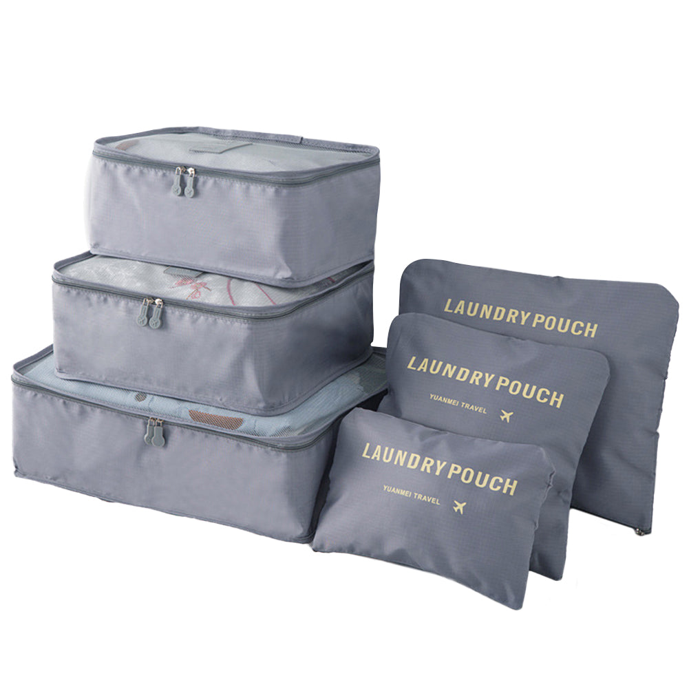6-piece Luggage Packing Cubes for Travel Organization